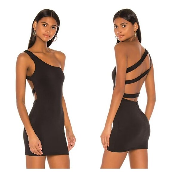 Superdown Davey Strappy Back Dress Black - Picture 1 of 10
